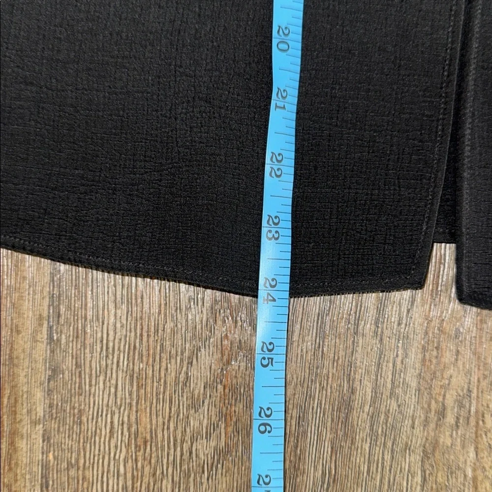 Eileen Fisher Crepe Stand Collar Open Jacket Silk Blend Magnetic Black